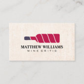 Visitekaartje van Logo van wijnflessen (Voorkant)