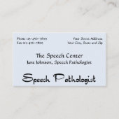 Visitekaartje van logopedist (Voorkant)