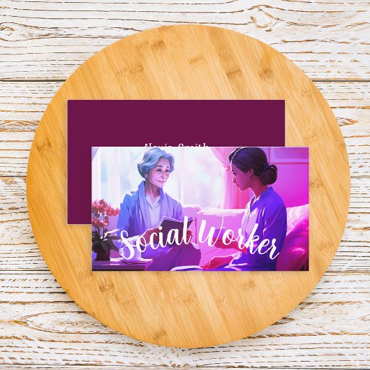 Visitekaartje van maatschappelijk werkers