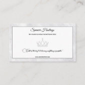 Visitekaartje van marmerijs (Achterkant)