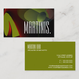 visitekaartje van martini bar