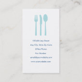 Visitekaartje van messenmakerij (lichtblauw) (Achterkant)