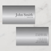 Visitekaartje van metaal van gewoon staal (Voorkant / Achterkant)