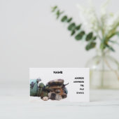 Visitekaartje van militaire boxershonden (Staand voorkant)