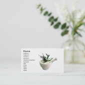 Visitekaartje van Mortar en Pestle (Staand voorkant)