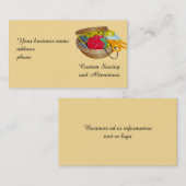 Visitekaartje van naaigarens (Voorkant / Achterkant)