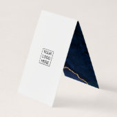 Visitekaartje van Navy en Gold Agate edele steen (Achterkant)