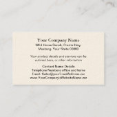 Visitekaartje van paarden (Achterkant)