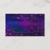 Visitekaartje van Paarse en goudglitter (Achterkant)