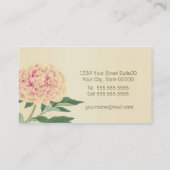 Visitekaartje van Peony (Oranje) (Achterkant)