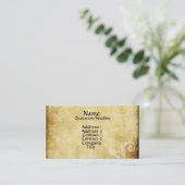 Visitekaartje van perkamentpapier (Staand voorkant)