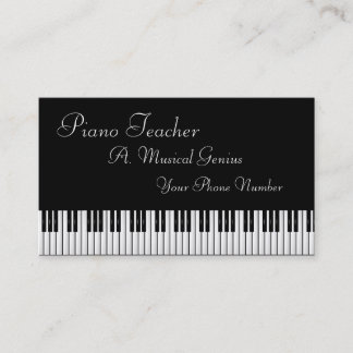 Visitekaartje van piano- en/of muziekdocenten