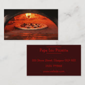 Visitekaartje van Pizza koken (Voorkant / Achterkant)