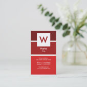 Visitekaartje van Red Modern Monogram (Staand voorkant)