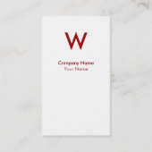Visitekaartje van Red Modern Monogram (Achterkant)