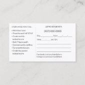 Visitekaartje van reisagent - Fotosjabloon (Achterkant)