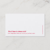 Visitekaartje van relaties van matchers (Achterkant)