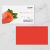 Visitekaartje van rode aardbeien (Voorkant / Achterkant)