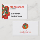 Visitekaartje van rode tomaten (Voorkant / Achterkant)