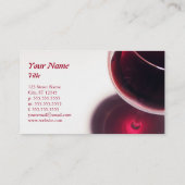 Visitekaartje van rode wijn (Achterkant)