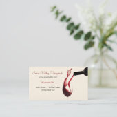 Visitekaartje van rode wijn (Staand voorkant)