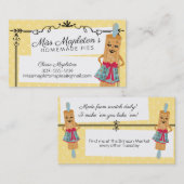 Visitekaartje van rolspeldenretro-bakkerij (Voorkant / Achterkant)