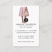 Visitekaartje van roze meisje (Achterkant)