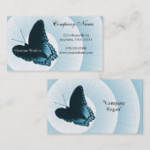 Visitekaartje van saffiervlinder (Voorkant / Achterkant)