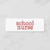 visitekaartje van schoolverpleegster (Voorkant)