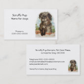 Visitekaartje van shaggy dog (Voorkant / Achterkant)