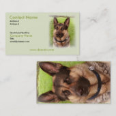 Visitekaartje van Shepherd Puppy Dog (Voorkant / Achterkant)