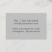 Visitekaartje van stylistische bloemen (Achterkant)