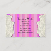 Visitekaartje van technisch schrijver (Achterkant)