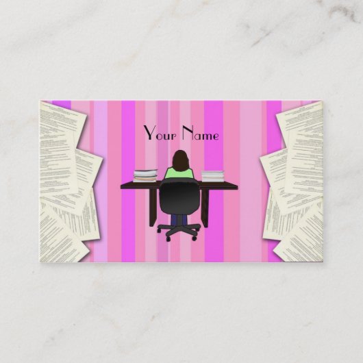 Visitekaartje van technisch schrijver (Voorkant)