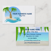 Visitekaartje van tropische palmbomen op het stran (Voorkant / Achterkant)