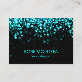 Visitekaartje van Turquoise en Black Falling Glitt