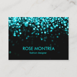Visitekaartje van Turquoise en Black Falling Glitt