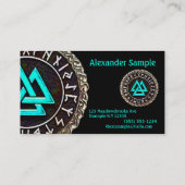 Visitekaartje van Valknut (Achterkant)