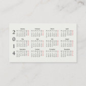 Visitekaartje van Venetië met kalender 2014 (Achterkant)