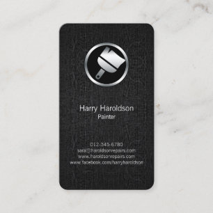 Visitekaartje van verfpenseelpictogram Grunge Pain