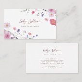 Visitekaartje van verse wilde bloemen (Voorkant / Achterkant)