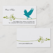 Visitekaartje van vogels (wit) (Voorkant / Achterkant)