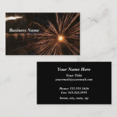 Visitekaartje van vuurwerk (Voorkant / Achterkant)