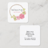 Visitekaartje van wasestheticien (Voorkant / Achterkant)