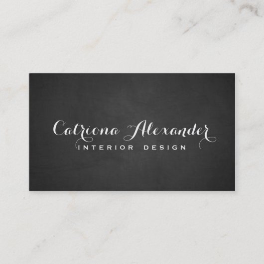 Visitekaartje van whimsical Script Chalkboard (Voorkant)