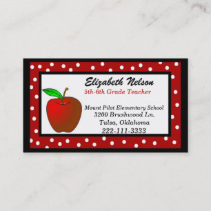 Visitekaartje van Whimsical Teacher Afsprakenkaartje
