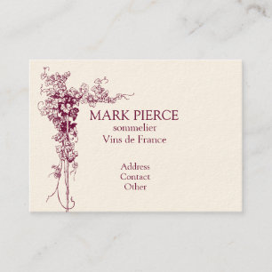 Visitekaartje van wijn