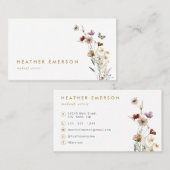 Visitekaartje van wilde bloemen (Voorkant / Achterkant)