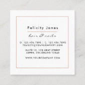 Visitekaartje van witte en Roos goudhagel (Achterkant)