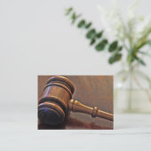 Visitekaartje van Wooden-rechter Gavel (Staand voorkant)